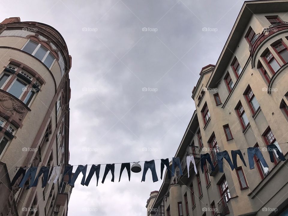 Laundry in the air