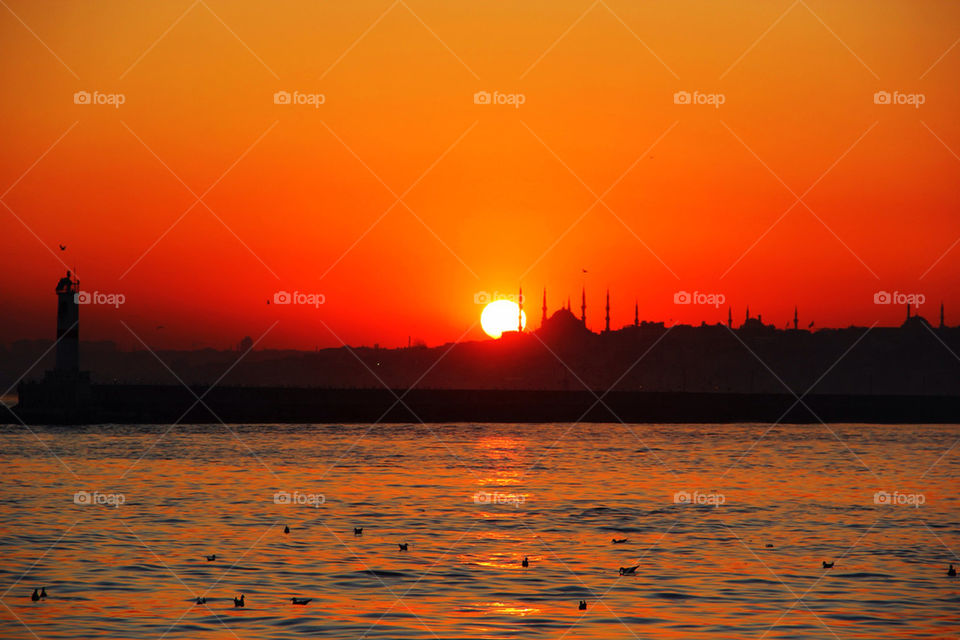 Sunset in kadikoy