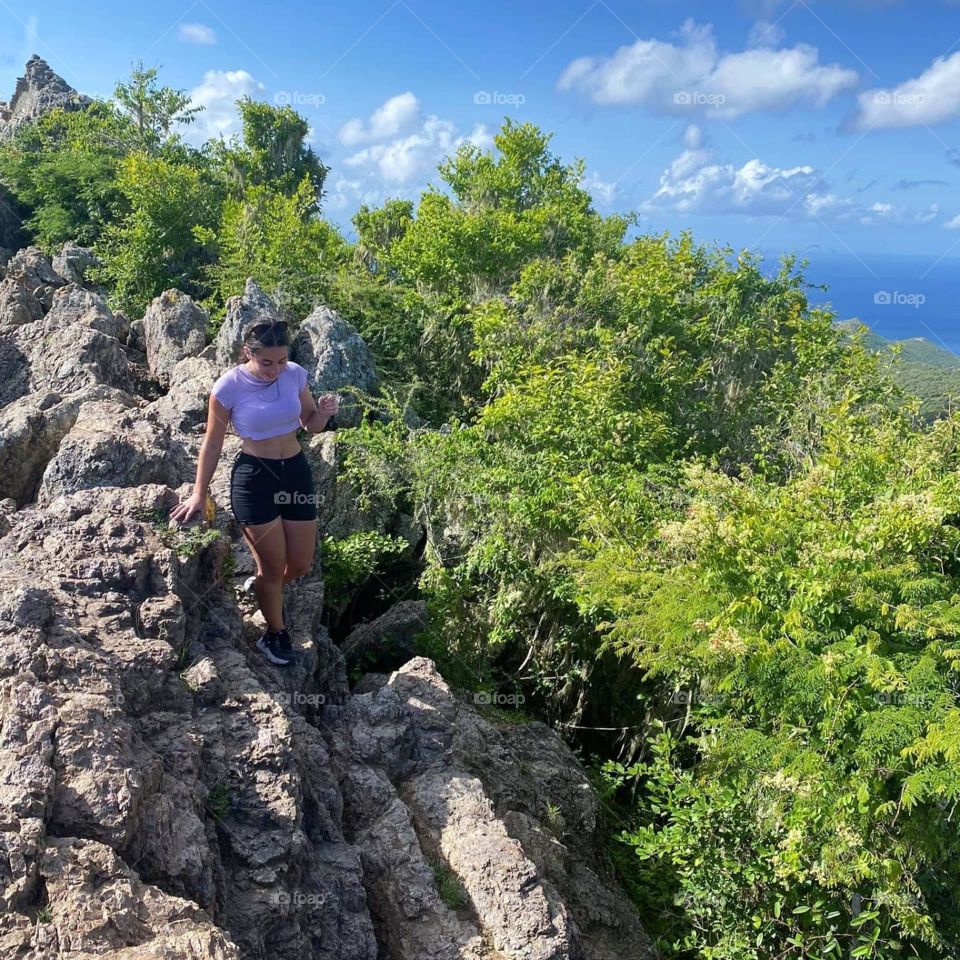 mountain climbing hike