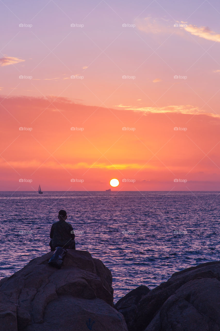 Man enjoying sunset 