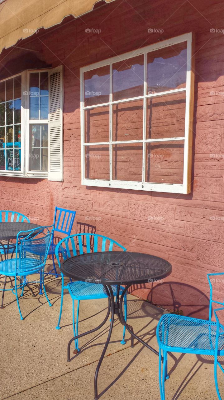 Cafe Tables on Sidewalk