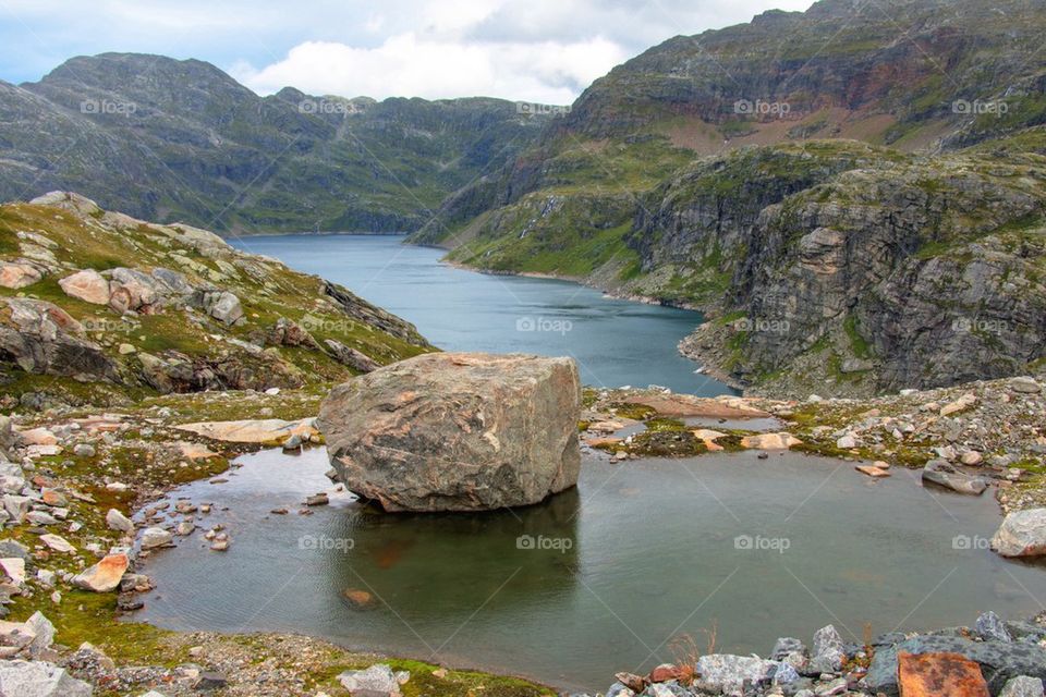 Scenic view in lake