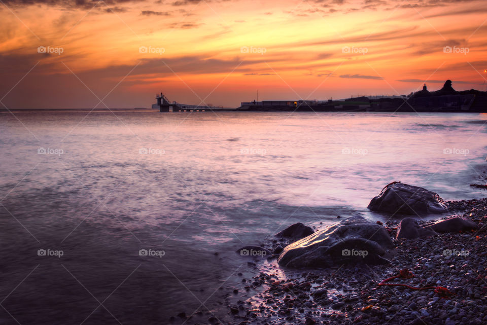 Sunset at Salthill beach, Galway, Ireland