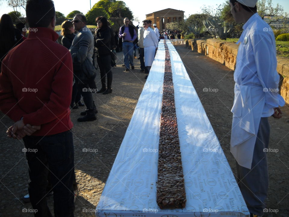 Guinnes world record Torrone Kubaita, Valle dei Templi, Agrigento, Sicilia, Italia
