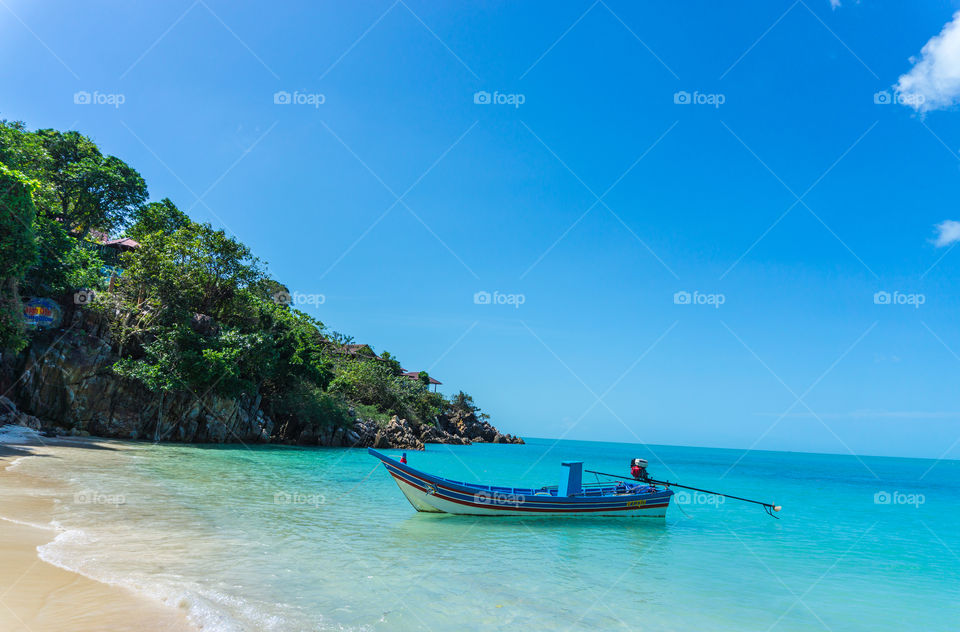 Fishing boat in the sea, Haad Yao, Koh Phangan, Thiland