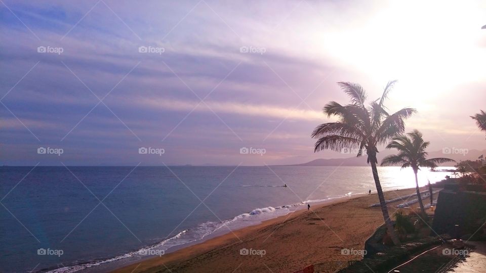 Sunset at beach