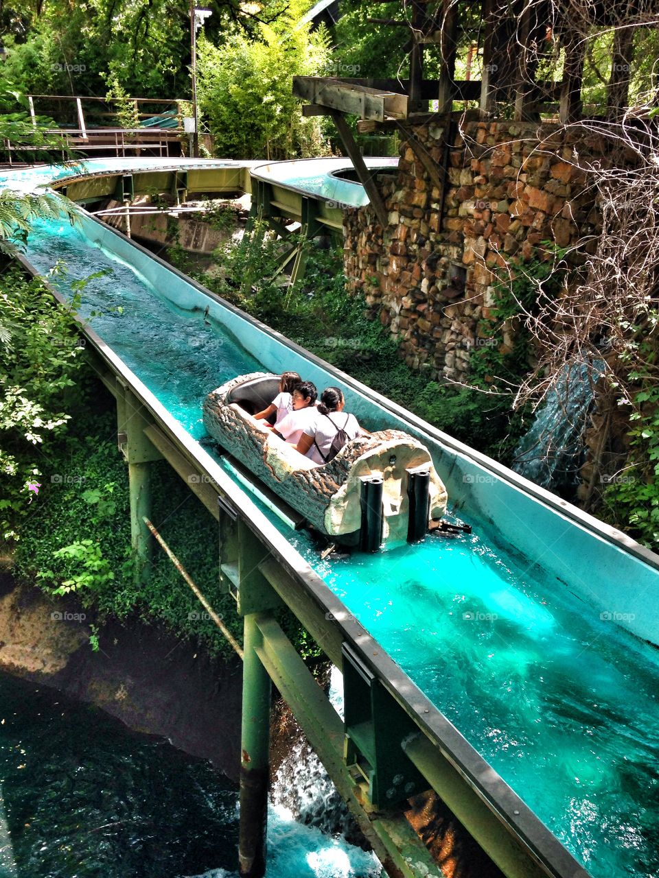 Waterlogged . Log ride at six flags