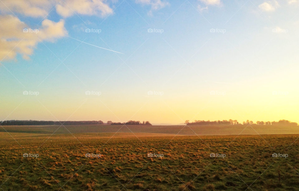 landscape field dorset sunrise by scuba_suzy