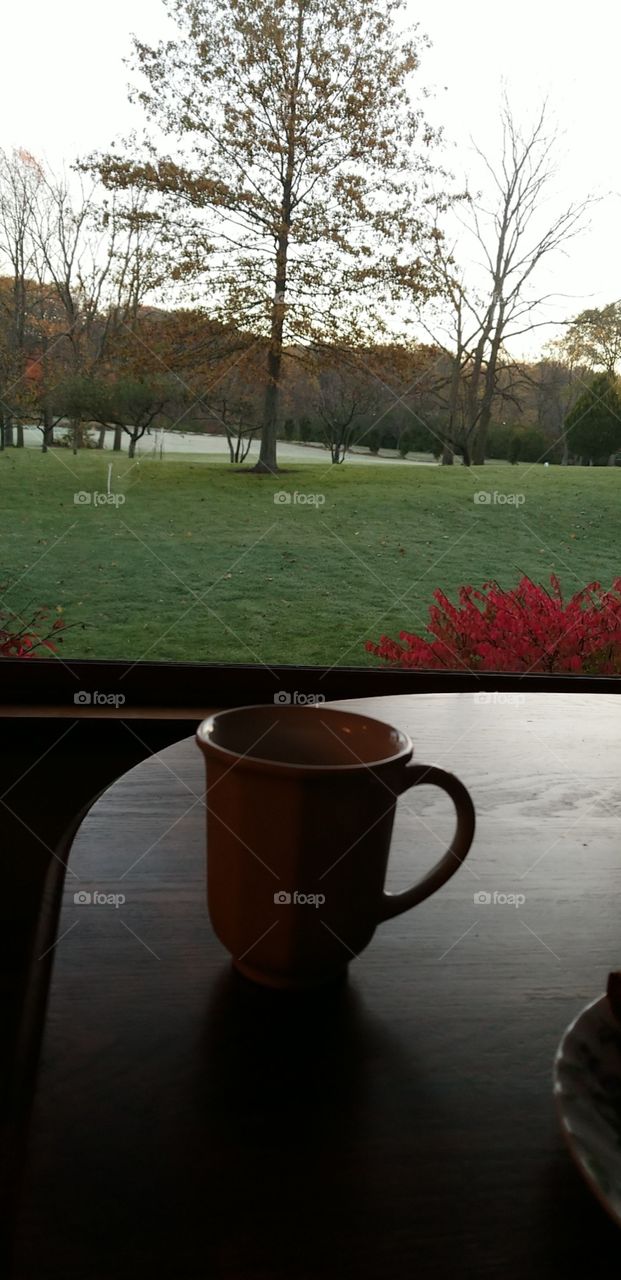 Coffee on a nice fall morning