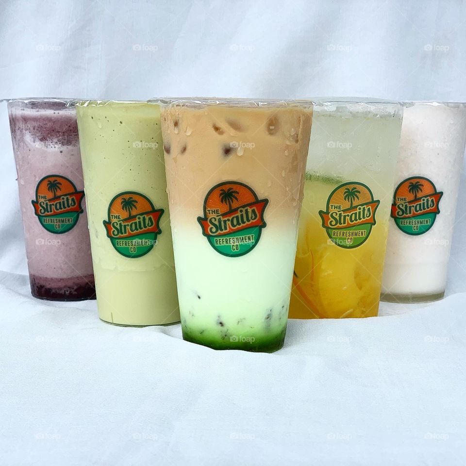 Drinks like pandan jelly, purple rice shake, coconut milkshake, citrus