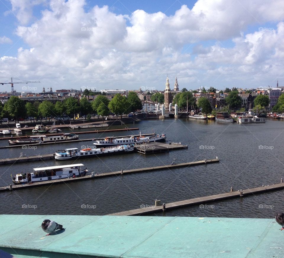 Looking over Amsterdam