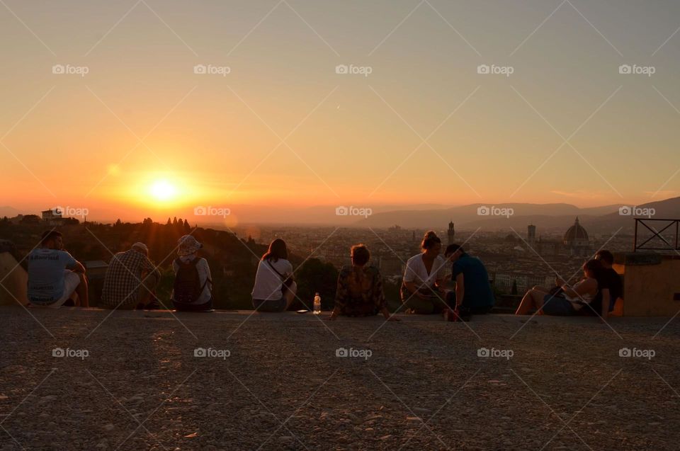 Crowd, Florence, Italy