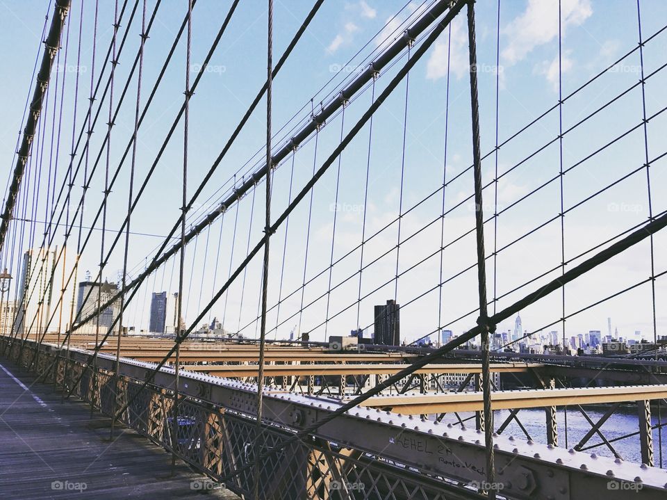 Bridge, Steel, Sky, No Person, Transportation System