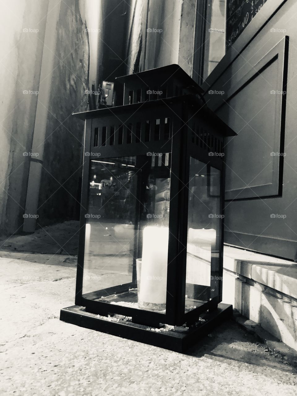 Black and white lantern