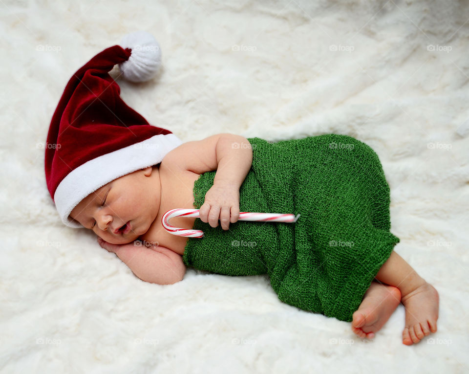 Christmas baby. adorable Christmas baby