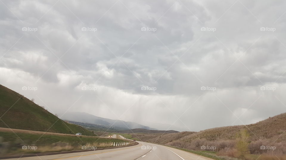 Driving towards the storm