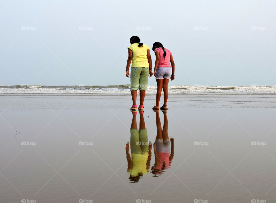 Enjoying the summer in the sea beach