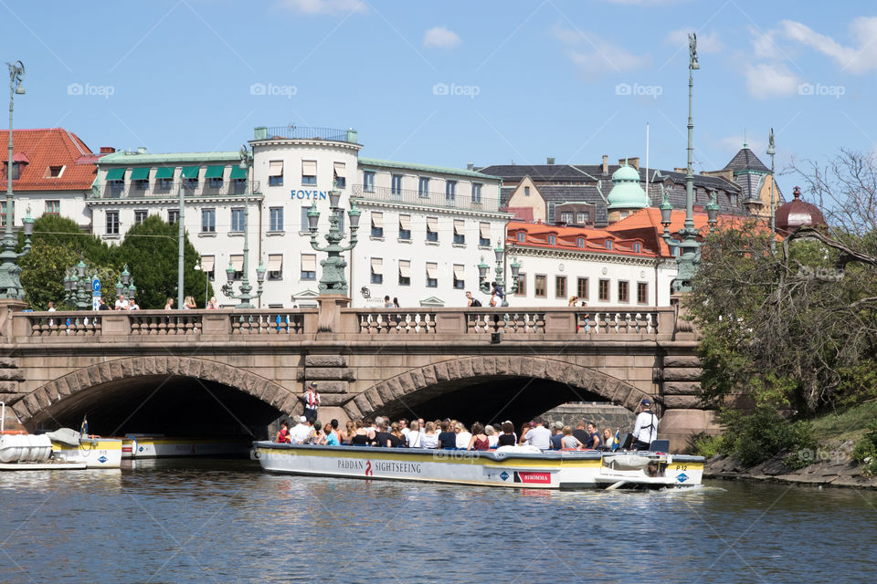 Sightseeing boat tour Gothenburg Sweden , Paddan Kungsportsplatsen Göteborg Sverige 