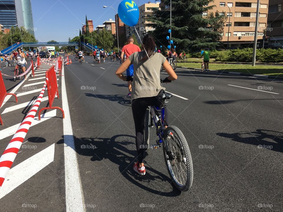 Girl and bike