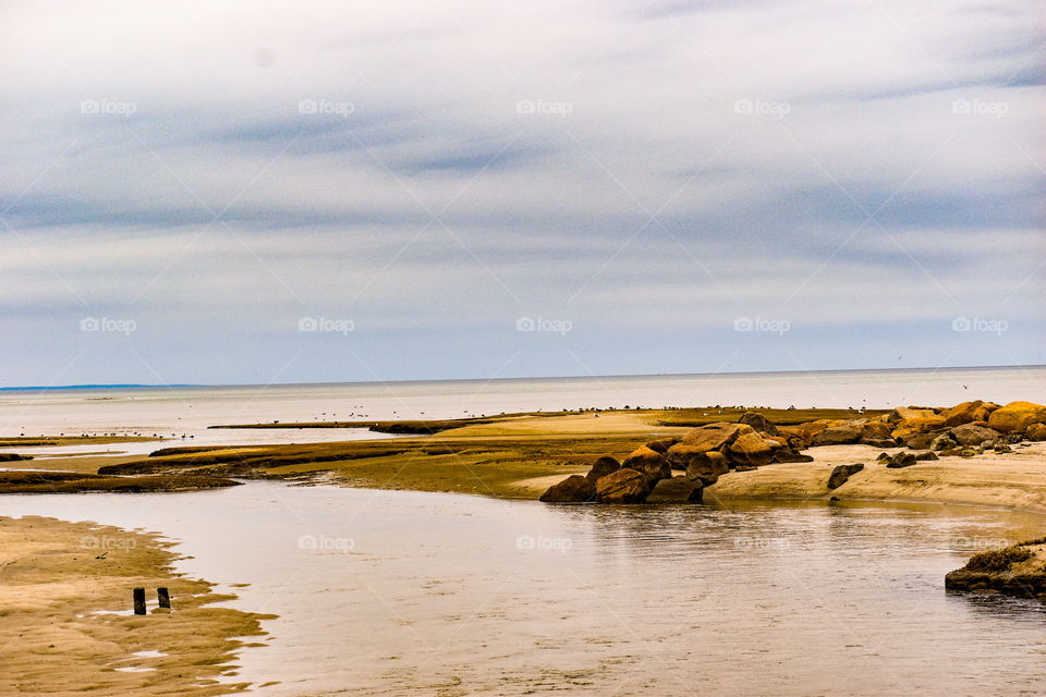 Cloudy day on the beach 