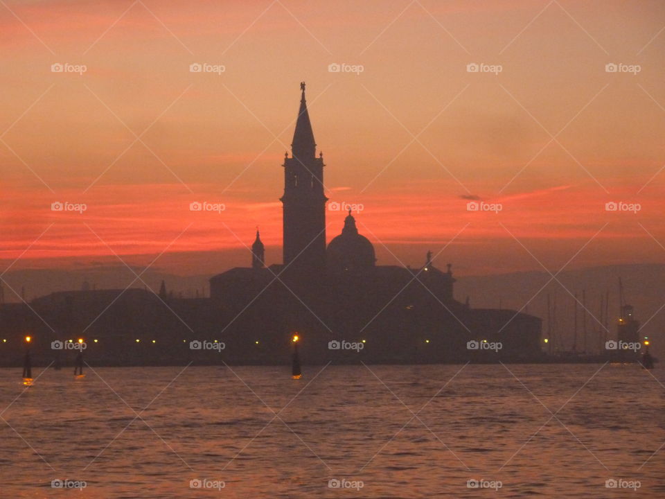 sunset in Venice