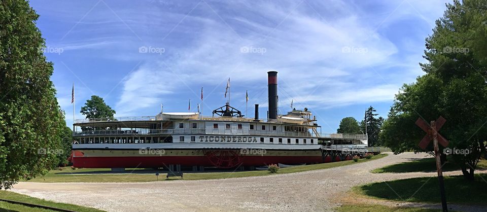 The Ticonderoga.  One of only 2 paddle boats left.  Beautifully restored and saved - historic preservation at its best! 