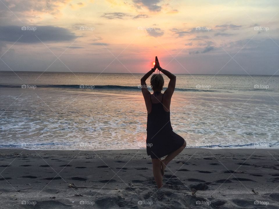 Yoga sunset