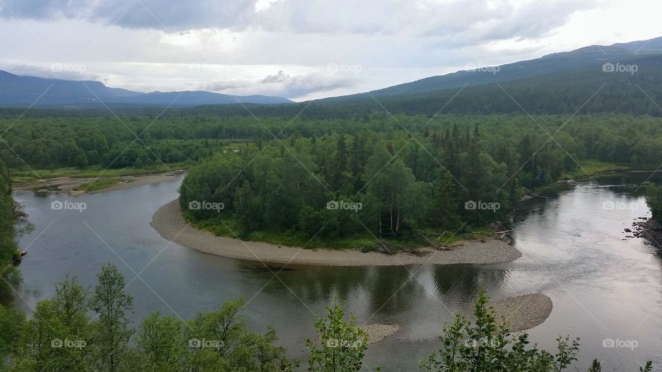 River in the mountains of Sweden.
