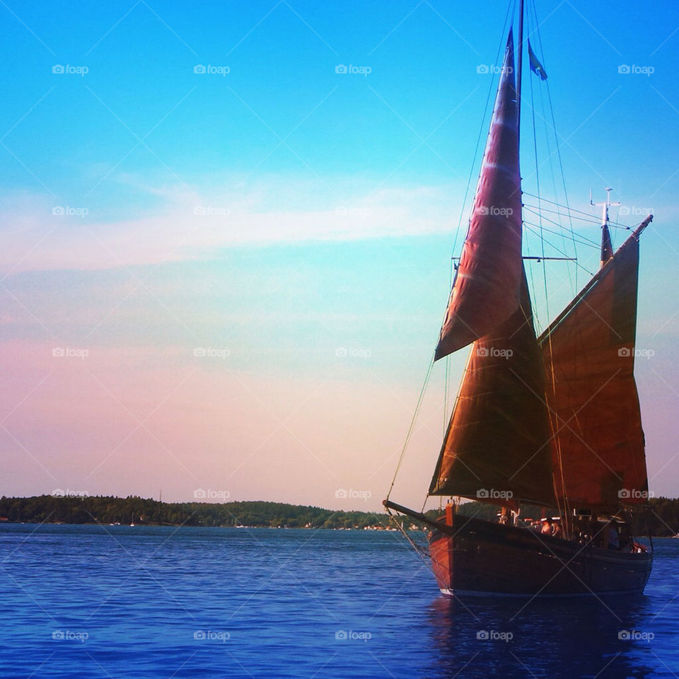 Old sailing boat