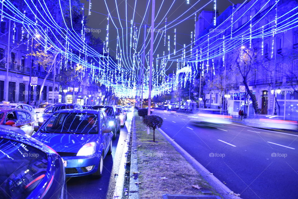 Azul navideño Madrid-Christmas Blue Madrid
