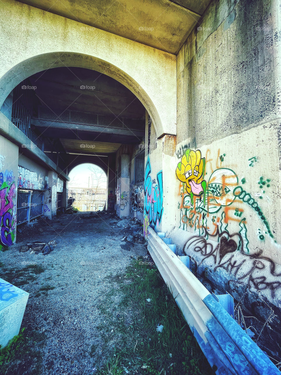 Graffiti beneath the bridge… 