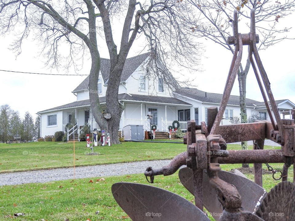 Rural farm life during the fall and winter months.