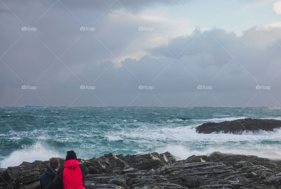 Storm at the coast. 