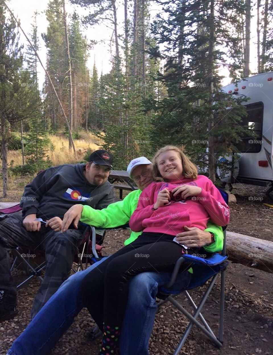 Camping with the family at Lyman Lake, Utah.