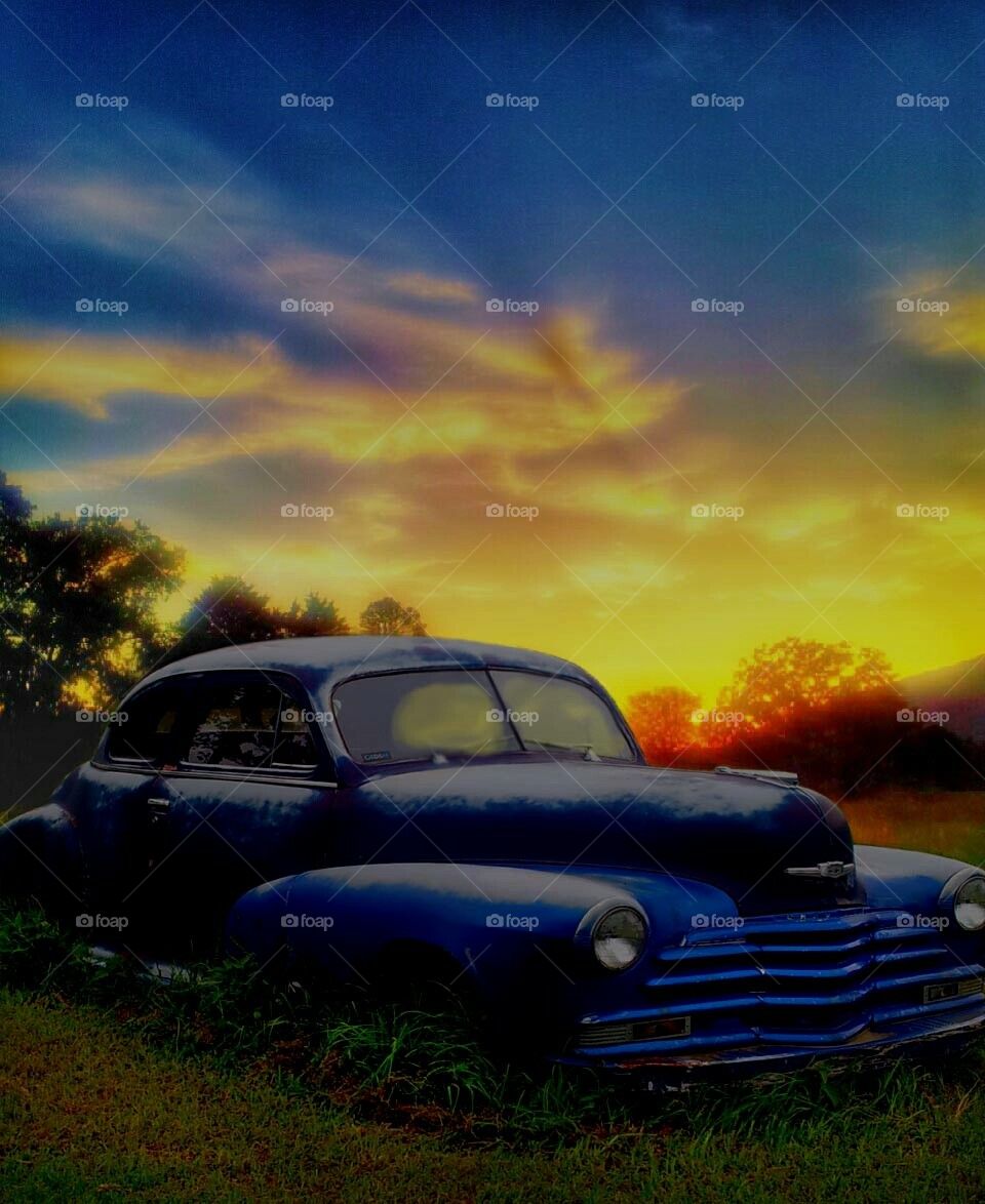 Vintage sunset
