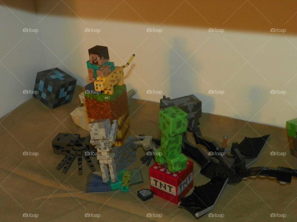 Minecraft toy scene play