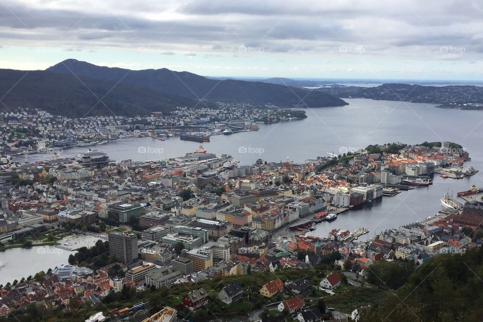 Utsikt over Bergen