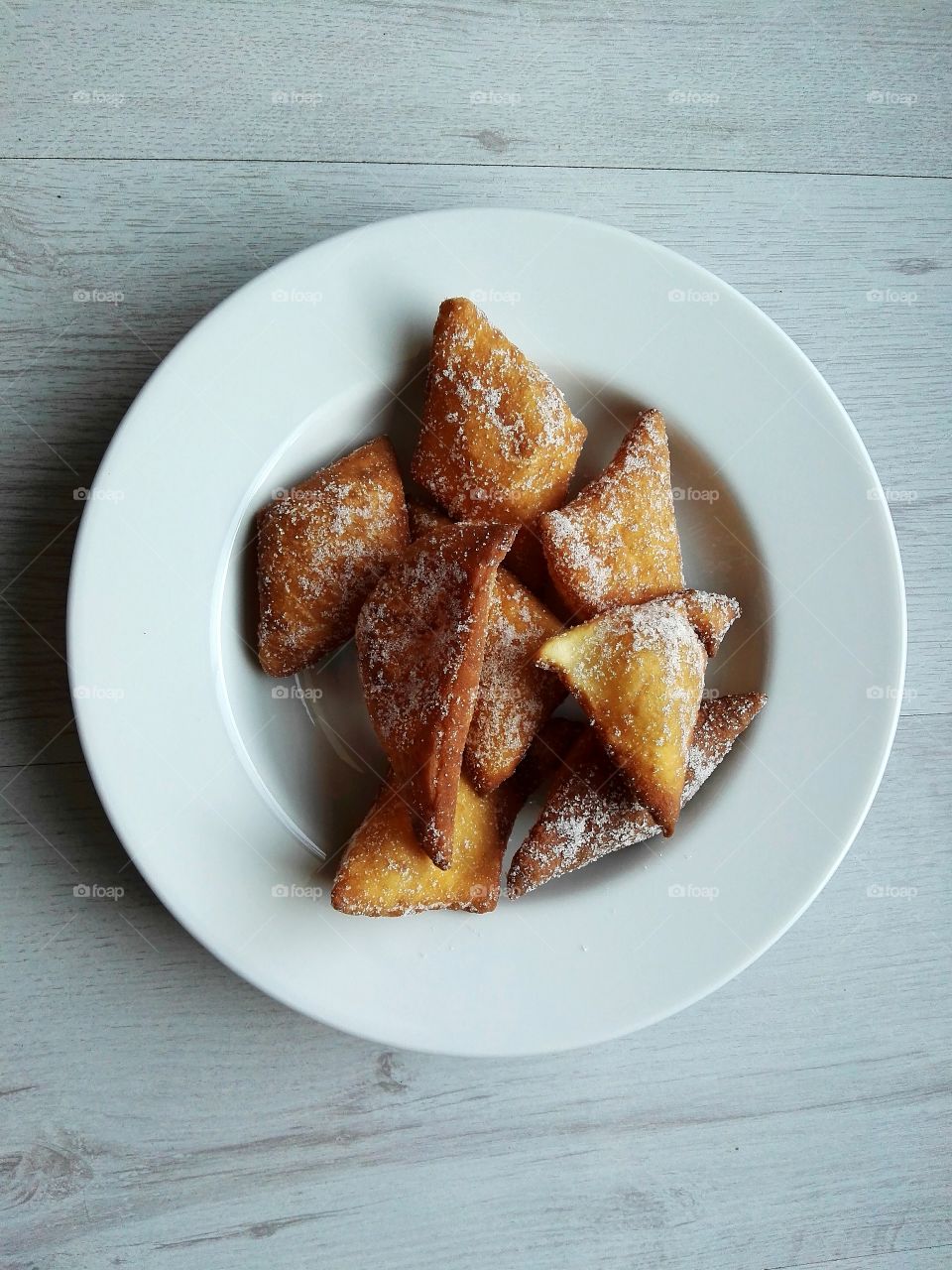 plate with homemade doughnuts