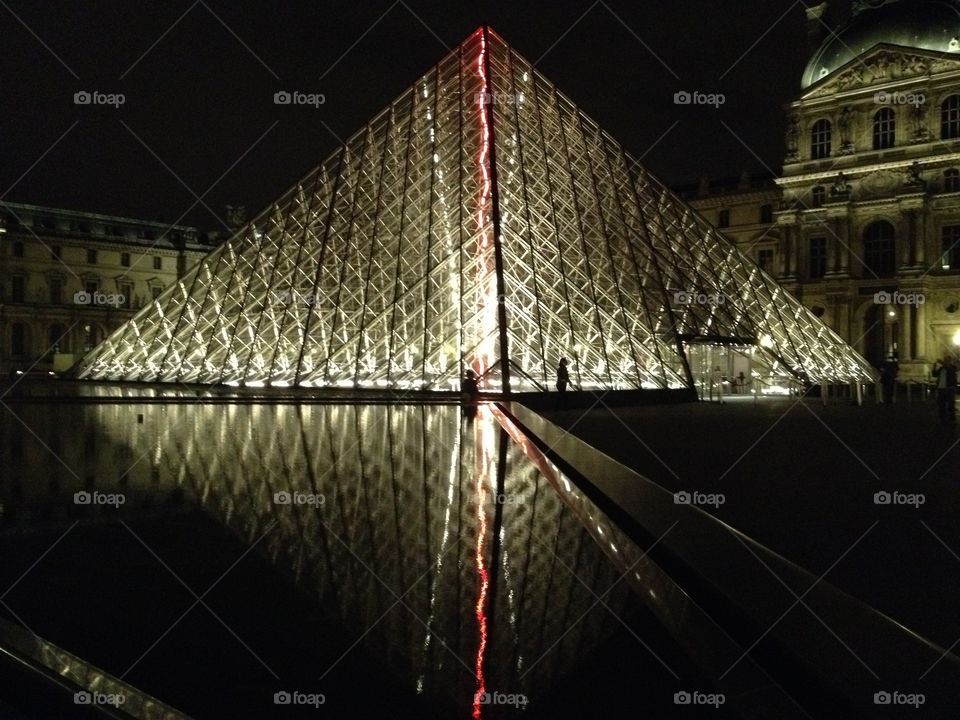 The Louvre by night