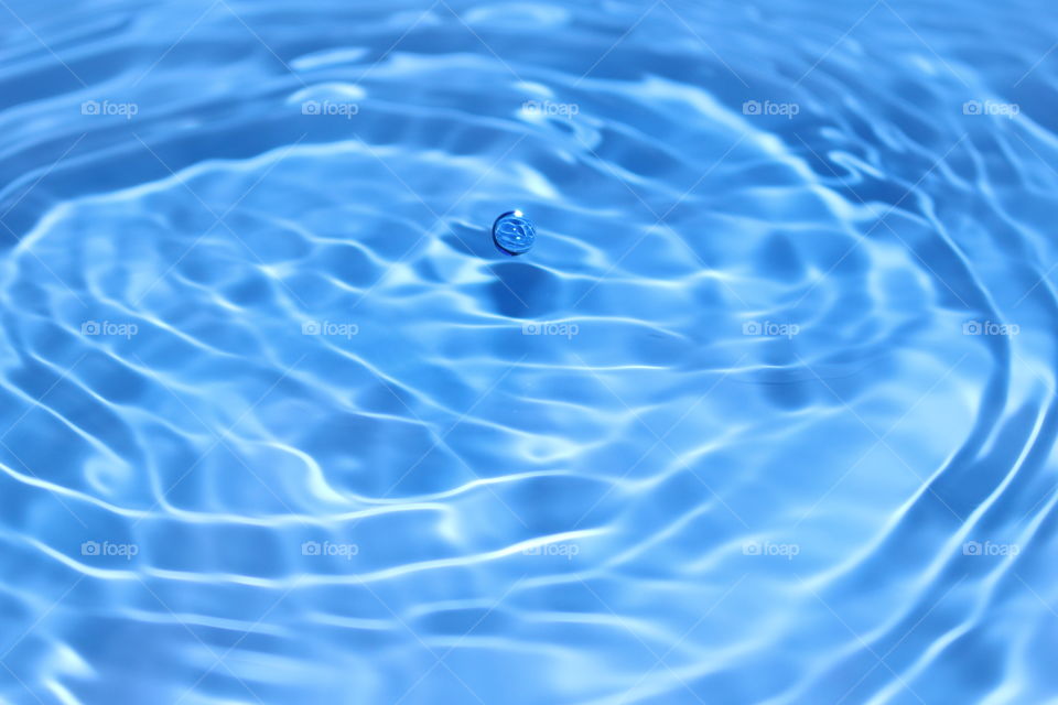 Blue water drop