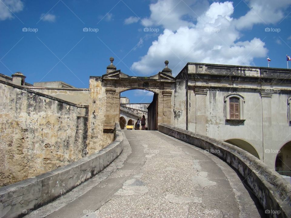 San Juan. The entrance of one of the two old forts in San Juan, Puerto Rico