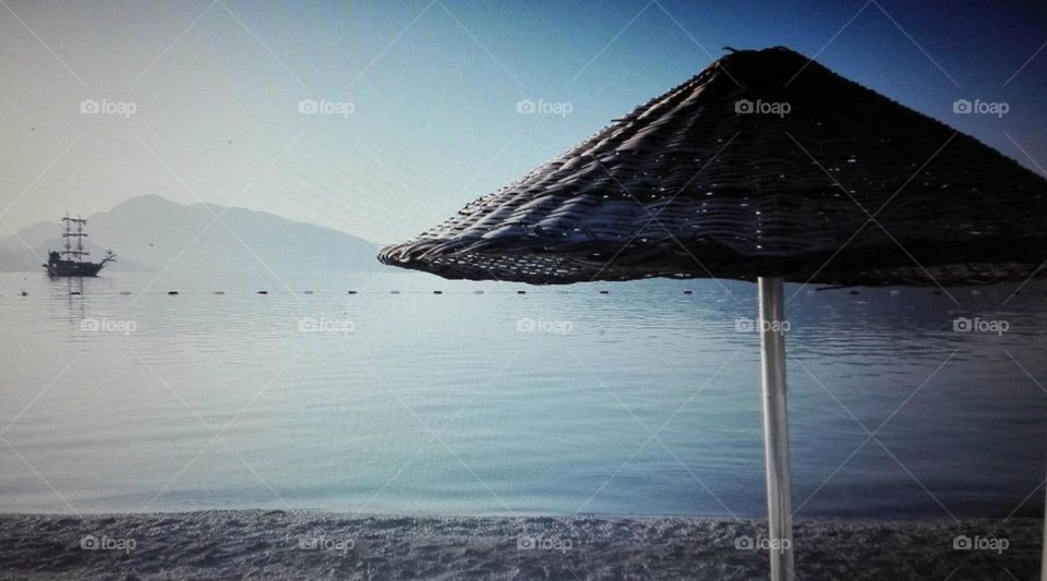 calm day on the beach in Turkey
