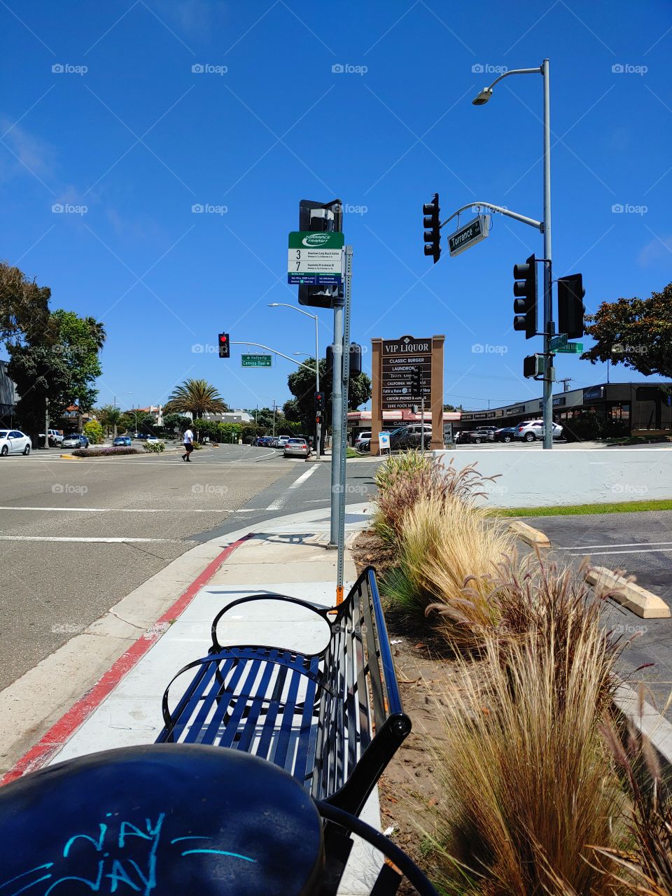 Photo view at the bus stop in Torrance