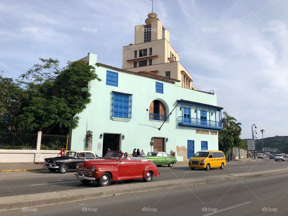 Cuban Cars on Street