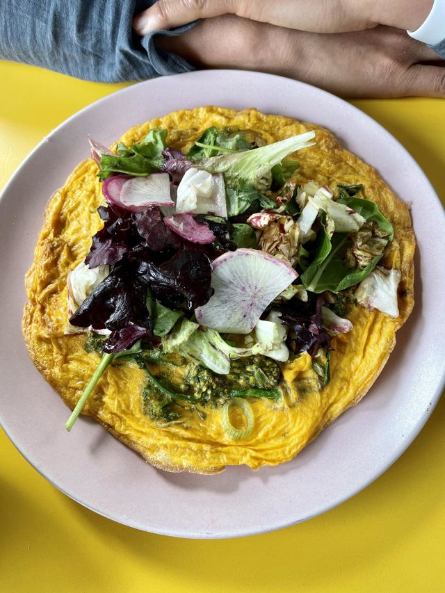 Delicious omelet with radishes in La Quinta, California 