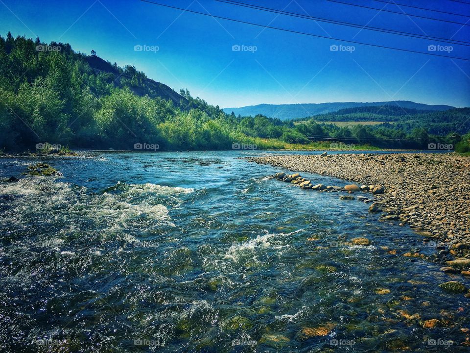 The river in the Carpathians