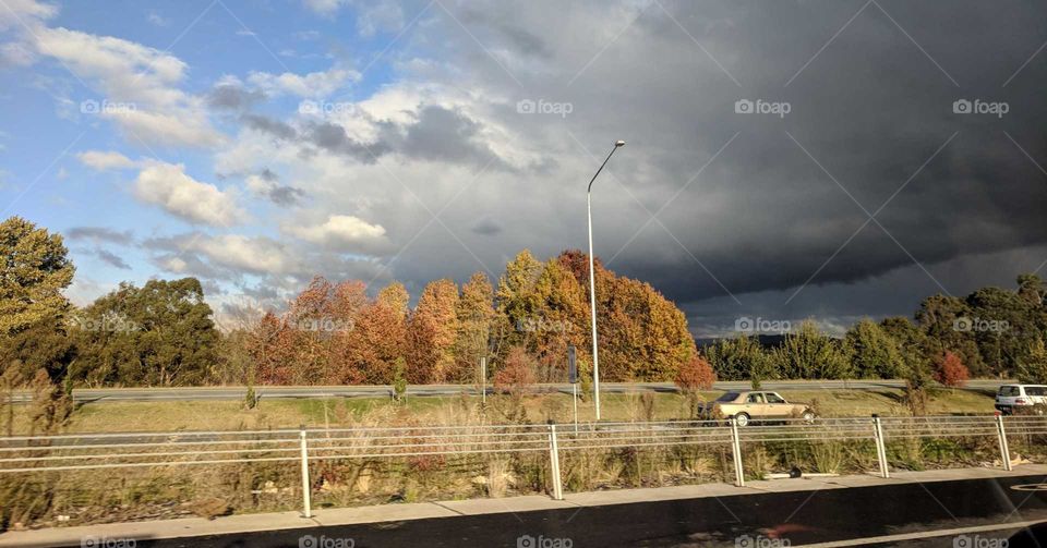 Stormy weather on drive home