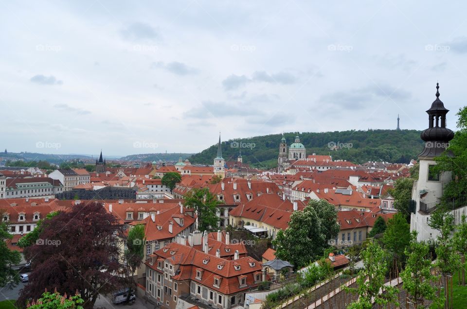 Prague roof top view 