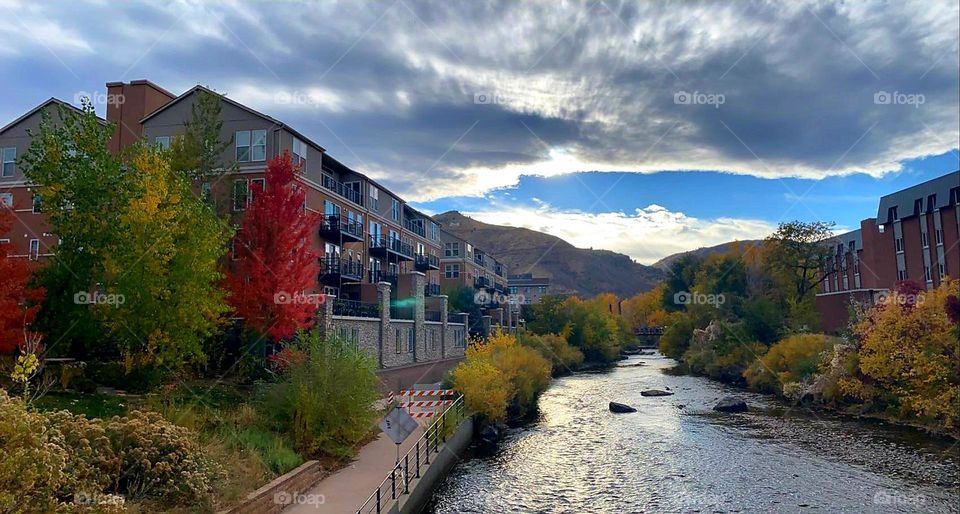 A beautiful mountain scene as clouds start to build before a afternoon storm