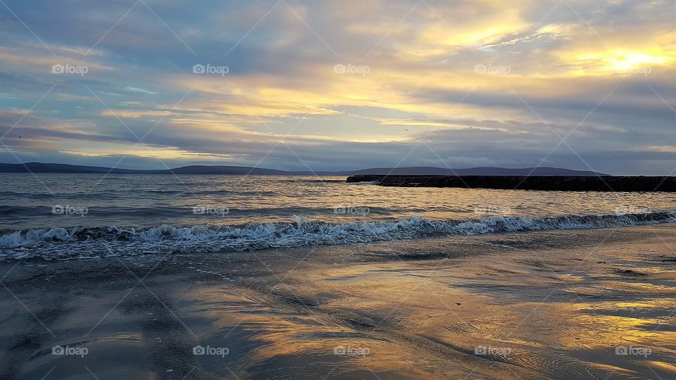 Stunning scenery and interesting figures. Galway Ireland. 22nd January 2019.